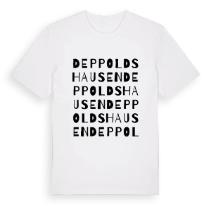 Deppoldshausen ordlek t-shirt – ekologisk bomull t-shirt från Pinshirt