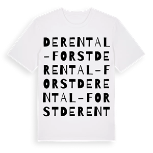 Derental-Forst ordlek t-shirt – ekologisk bomull t-shirt från Pinshirt