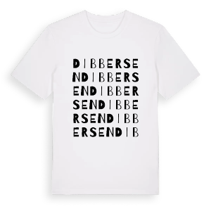 Dibbersen ordlek t-shirt – ekologisk bomull t-shirt från Pinshirt