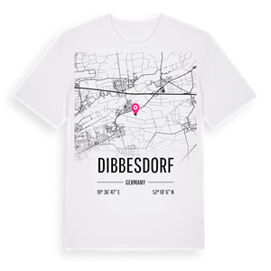 Dibbesdorf karta t-shirt – ekologisk bomull t-shirt från Pinshirt