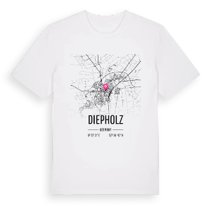Diepholz karta t-shirt – ekologisk bomull t-shirt från Pinshirt