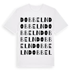 Dobbeln ordlek t-shirt – ekologisk bomull t-shirt från Pinshirt