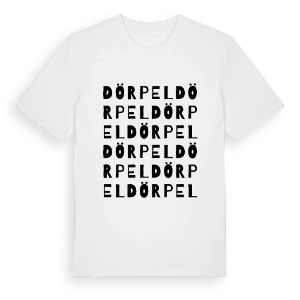 Dörpel ordlek t-shirt – ekologisk bomull t-shirt från Pinshirt