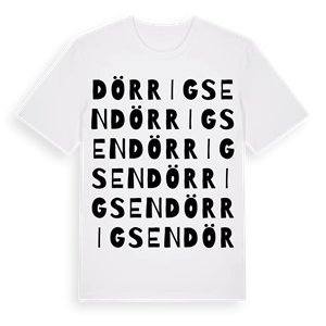 Dörrigsen ordlek t-shirt – ekologisk bomull t-shirt från Pinshirt