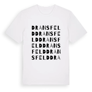 Dransfeld ordlek t-shirt – ekologisk bomull t-shirt från Pinshirt