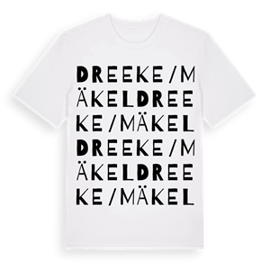 Dreeke/Mäkel ordlek t-shirt – ekologisk bomull t-shirt från Pinshirt