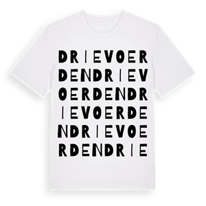Drievoerden ordlek t-shirt – ekologisk bomull t-shirt från Pinshirt