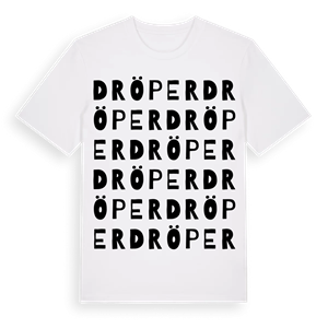 Dröper ordlek t-shirt – ekologisk bomull t-shirt från Pinshirt