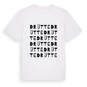 Drütte ordlek t-shirt – ekologisk bomull t-shirt från Pinshirt