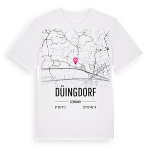 Düingdorf karta t-shirt – ekologisk bomull t-shirt från Pinshirt