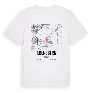 Ebensberg karta t-shirt – ekologisk bomull t-shirt från Pinshirt