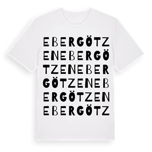 Ebergötzen ordlek t-shirt – ekologisk bomull t-shirt från Pinshirt