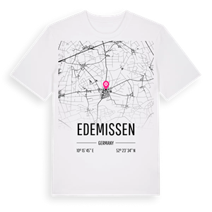 Edemissen karta t-shirt – ekologisk bomull t-shirt från Pinshirt
