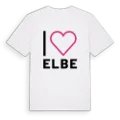 Jag älskar Elbe t-shirt stort tryck