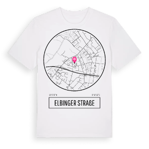 Elbinger Straße t-shirt – ekologisk bomull t-shirt från Pinshirt