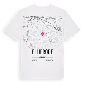 Ellierode karta t-shirt – ekologisk bomull t-shirt från Pinshirt