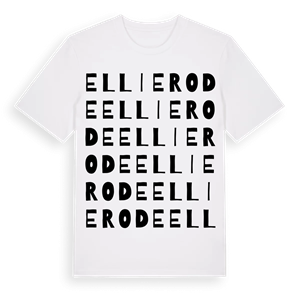 Ellierode ordlek t-shirt – ekologisk bomull t-shirt från Pinshirt