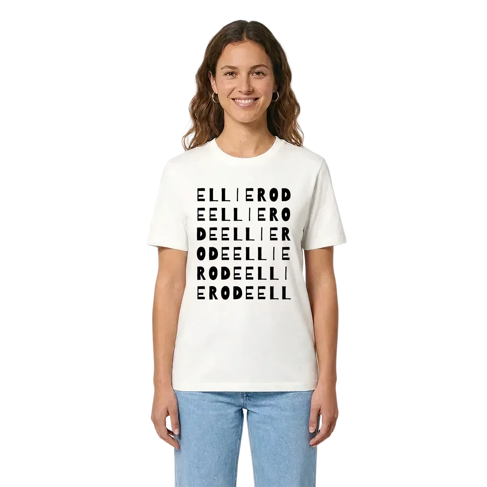 Ellierode ordlek t-shirt – White, i miljö