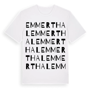 Emmerthal ordlek t-shirt – ekologisk bomull t-shirt från Pinshirt