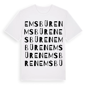 Emsbüren ordlek t-shirt – ekologisk bomull t-shirt från Pinshirt