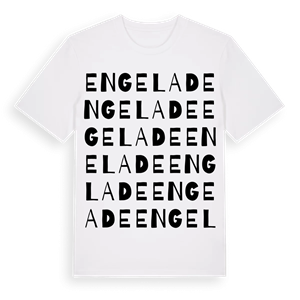 Engelade ordlek t-shirt – ekologisk bomull t-shirt från Pinshirt