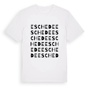 Eschede ordlek t-shirt – ekologisk bomull t-shirt från Pinshirt