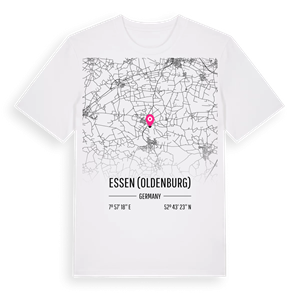 Essen (Oldenburg) karta t-shirt – ekologisk bomull t-shirt från Pinshirt