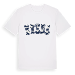 Etzel college t-shirt – ekologisk bomull t-shirt från Pinshirt