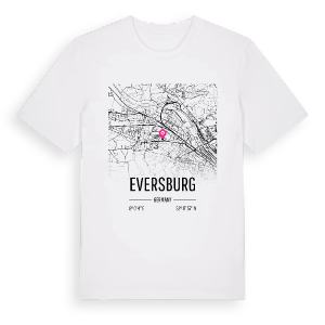 Eversburg karta t-shirt – ekologisk bomull t-shirt från Pinshirt