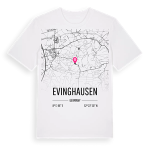 Evinghausen karta t-shirt – ekologisk bomull t-shirt från Pinshirt