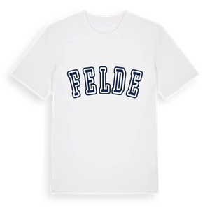 Felde college t-shirt – ekologisk bomull t-shirt från Pinshirt