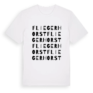 Fliegerhorst ordlek t-shirt – ekologisk bomull t-shirt från Pinshirt