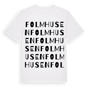 Folmhusen ordlek t-shirt – ekologisk bomull t-shirt från Pinshirt