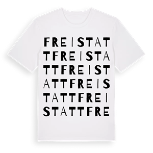Freistatt ordlek t-shirt – ekologisk bomull t-shirt från Pinshirt