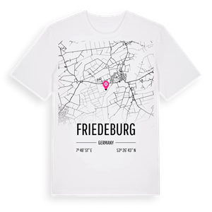 Friedeburg karta t-shirt – ekologisk bomull t-shirt från Pinshirt