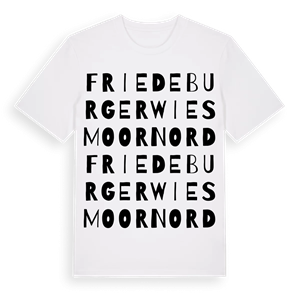 Friedeburger Wiesmoor Nord ordlek t-shirt – ekologisk bomull t-shirt från Pinshirt