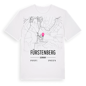 Fürstenberg karta t-shirt – ekologisk bomull t-shirt från Pinshirt