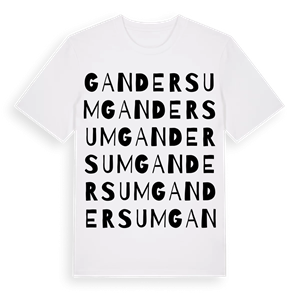 Gandersum ordlek t-shirt – ekologisk bomull t-shirt från Pinshirt