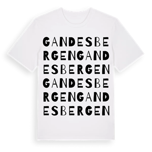 Gandesbergen ordlek t-shirt – ekologisk bomull t-shirt från Pinshirt