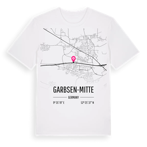 Garbsen-Mitte karta t-shirt – ekologisk bomull t-shirt från Pinshirt