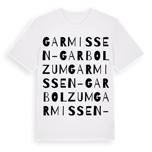 Garmissen-Garbolzum ordlek t-shirt – ekologisk bomull t-shirt från Pinshirt