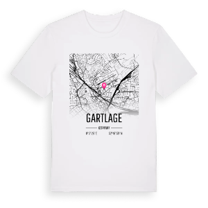 Gartlage karta t-shirt – ekologisk bomull t-shirt från Pinshirt