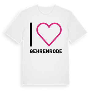 Jag älskar Gehrenrode t-shirt stort tryck – ekologisk bomull t-shirt från Pinshirt