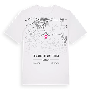 Gemarkung Argestorf karta t-shirt – ekologisk bomull t-shirt från Pinshirt
