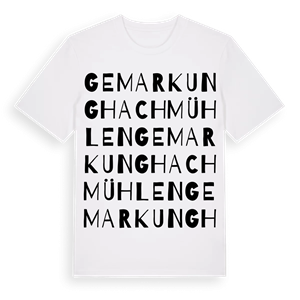 Gemarkung Hachmühlen ordlek t-shirt – ekologisk bomull t-shirt från Pinshirt