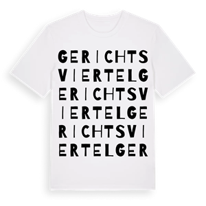 Gerichtsviertel ordlek t-shirt – ekologisk bomull t-shirt från Pinshirt
