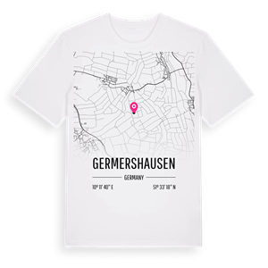 Germershausen karta t-shirt – ekologisk bomull t-shirt från Pinshirt