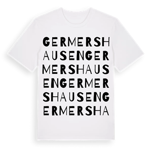 Germershausen ordlek t-shirt – ekologisk bomull t-shirt från Pinshirt