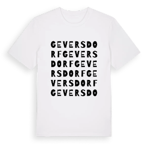 Geversdorf ordlek t-shirt – ekologisk bomull t-shirt från Pinshirt