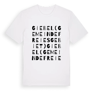 Giebel (gemeindefreies Gebiet) ordlek t-shirt – ekologisk bomull t-shirt från Pinshirt